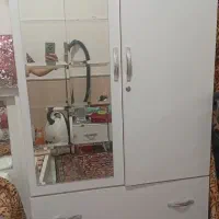 کمد سفید آینه ای در حد نو