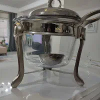 سوفله سوپ خوری استیل نگین دار بزرگ نو