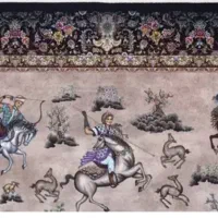 فرش طرح شکارگاه|فرش|مسجد سلیمان, |دیوار