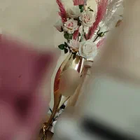 گلدان طلایی همراه گل هاش فقط امروز