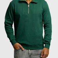 بافت نیم زیپ باکسی ترند NO1 تکی به قیمت عمده|لباس|یاسوج, |دیوار