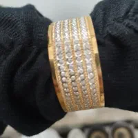 النگو پهن الماس وگوشواره ومدال