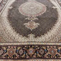 قالیچه ماهی گل ابریشم گلیم دار حاشیه افسری