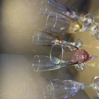 جام  پایه بلند شش رنگ