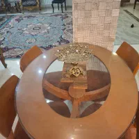 میز ناهار خوری چهار نفره چوب روس|میز و صندلی غذاخوری|باقرشهر, |دیوار