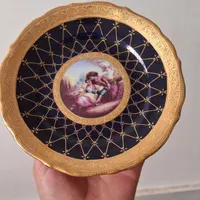 سرویس چینی سورمه ای دور طلایی