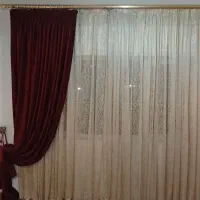 پرده پذیرایی والان پرده ( کرم ،والان پرده زرشکی)