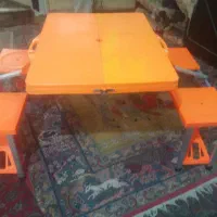 میز تا شو مسافرتی ۴نفره با پایهای المینیومی سا لم