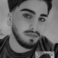 نقاشی چهره رنگی و سیاه قلم