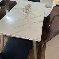 میز غذا خوری ۶ نفره با شیشه