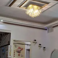 لوستر رنگ طلایی سایز ۴۰در۴۰|لوستر و چراغ آویز|مشهد, شهید آوینی|دیوار