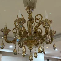 لوستر مورانو کریستال هفت رنگ شیک