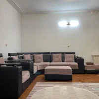 مبلمان ال ترکیب چرم و پارچه