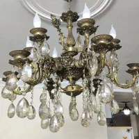 لوستر برنجی وزن بالا|لوستر و چراغ آویز|تهران, امام زاده حسن|دیوار