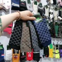 جوراب مردانه ساقدار طرحدار تنوع رنگ جینی