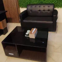 نیمست مبلمان کارکرده شیک + میز/چوب ام دی اف