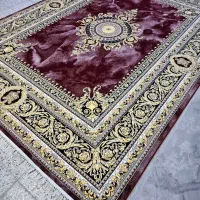 فرش*) مدل طلاکوب بافت ریز بدون پرزدهی»