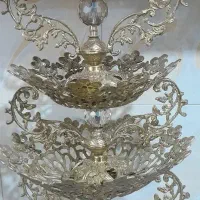 سماور برنجی و سه تیکه پذیرایی