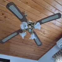 پنکه سقفی لوستری هومهر طرح چوب|پنکه و تصفیه‌کنندهٔ هوا|سلمان‌شهر, |دیوار