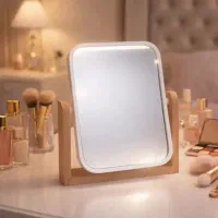 آینه رو میزی چوبی