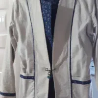 کت سارافون نو و شومیز سبز ابی