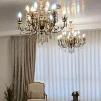 لوستر زیبا شیش پر سنگین
