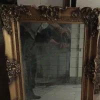 آینه قدی با قابـ .چوبی گل برجسته،دست ساز.۸۰/۱۲۰|آینه|بروجرد, |دیوار