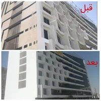 رنگ آمیزی نما.نقاشی کنیتکس کنتکس طناب بدون داربست|خدمات پیشه و مهارت|تهران, میدان ولیعصر|دیوار
