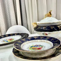 راشن باخ آلمان۱۲نفره لعاب طلا36ct