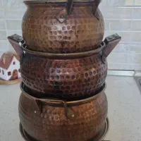 قابلمه و پیاله مسی