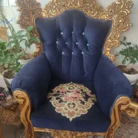 مبل سلطنتی جنس چوب جنس پارچه شانل