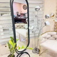 آیینه قدی ایستاده گردون چرخشی پایه دار استیل طلایی|آینه|مرودشت, فاز دوم شهرک فرهنگیان|دیوار