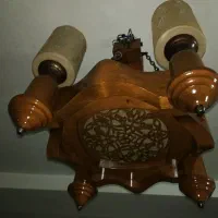 لوستر سنتی چوبی|لوستر و چراغ آویز|گرگان, |دیوار