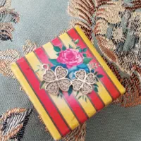فروش پلاک نقره گل