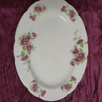 ظرف گل سرخی ژاپنی قدیمی و ظرف چینی دکوری