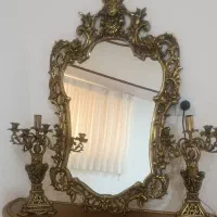 اینه شمعدان برنز