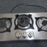 اجاق گازروکابینتی۳شعله .استیل.کم کارکرده