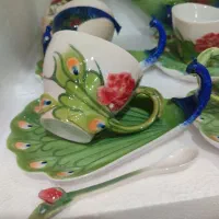 ظرف چای قوری طاووسی مجسمه