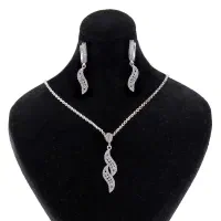 نیم ست نقره زنانه بازرگانی میلادی مدل مینیمال