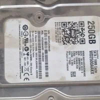 هارد دیسک 250 گیگابایت و دوعدد رم2GB pc