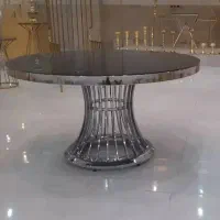 میز تالار حصیری نقره ای