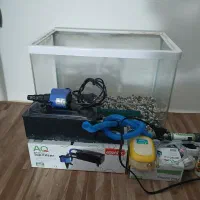 آکواریوم شیشه خم شرکتی با تمامی لوازم حرفه ای