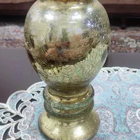 گلدان شیشه ای طلایی تزیینی|صنایع دستی و سایر لوازم تزئینی|اهواز, شهرک دانشگاه|دیوار