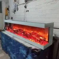 شومینه برقی  سه طرفه