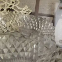 دو عدد ظرف کریستال قدیمی شیرینی خوری شکلات خوری