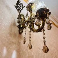 لوستر برنز 12شعله|لوستر و چراغ آویز|زنجان, |دیوار