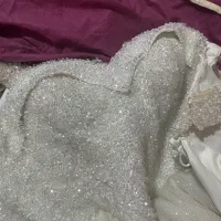 لباس  عروس مروارید دوزی شده