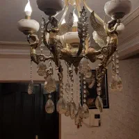 یک جفت لوستربرنزی|لوستر و چراغ آویز|میانه, |دیوار