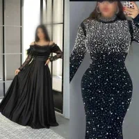 لباس مجلسی کاپدار سنکدوزی شده کد 7777