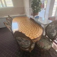 مبل 9نفره سلطنتی با میز نهار خوری ده نفره